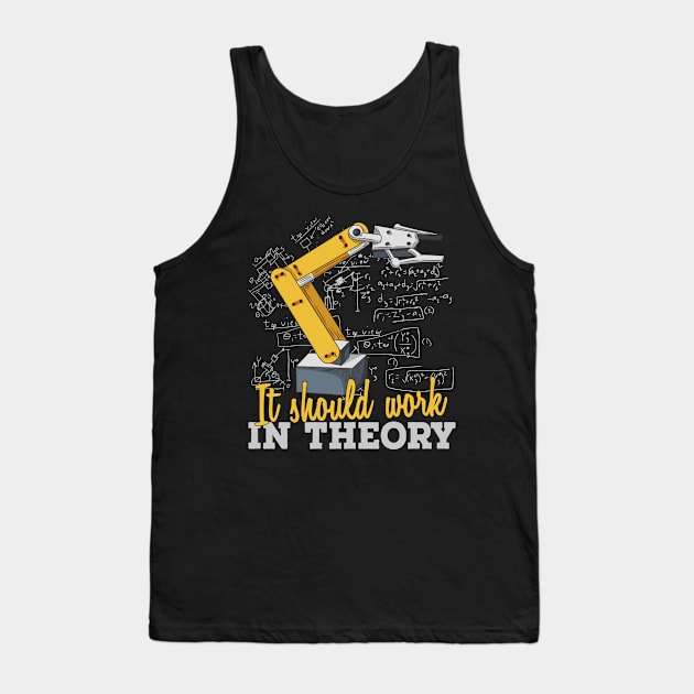 Funny Robotics Engineering Cartoon Art Tank Top by USProudness